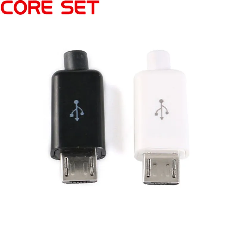 10 шт./лот Micro USB штекер черный/белый сварочный кабель для передачи данных OTG