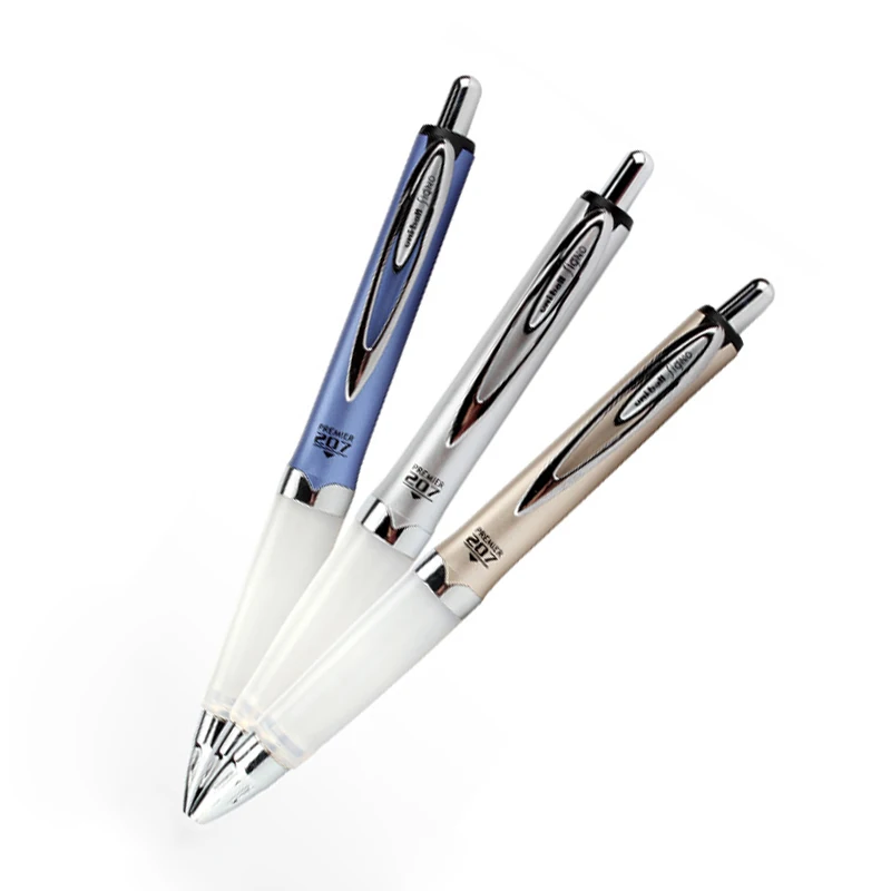 UNI Gel Pen 1pcs UMN-207 Anti-fatigue Bullet Type Press Black Refill Soft Silicone Handshake Student Office Writing Stationery