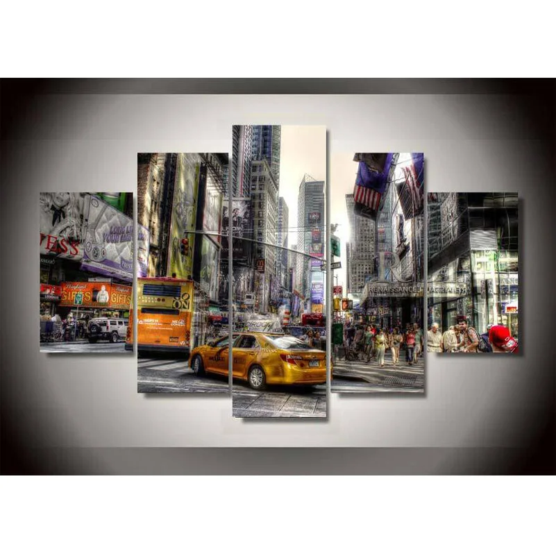 5 шт. Наборы для ухода за кожей абстрактный город пейзаж живопись холст масло без