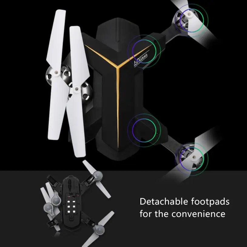 LX803 WiFi FPV RC Drone 720P HD Camera Altitude Hold Foldable Arm Selfie Quadcopter One Key Return BLACK&ampWHITE Free Shipping | Игрушки и