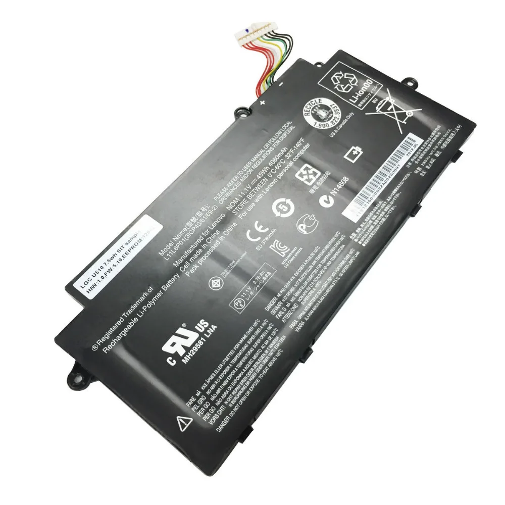 100% оригинальная тонкая батарея для ноутбука Lenovo IdeaPad U31 U510 L11M3P02 L11L6P01 3ICP40/11 1 2 Ultrabook