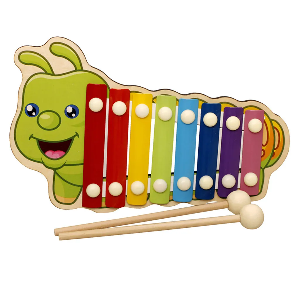 Instrumento musicales infantiles детские музыкальные игрушки деревянные ксилофон 8 тонное