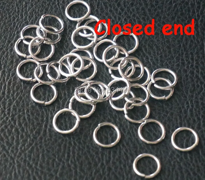 Free Shipping wholesale 1.0X6mm 316L stainless steel jump rings closed end 1000pcs DIY necklace accessories chains jewelry parts | Украшения