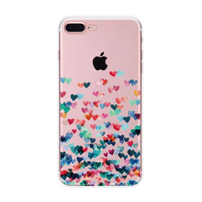 Чехол для iphone 5S 5 SE 6 S 7 8 силиконовый мягкий ТПУ чехол с бабочкой сердечками Plus XS