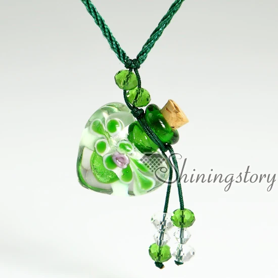 Ожерелье с эфирным маслом диффузор ювелирные изделия ручной работы стеклянный