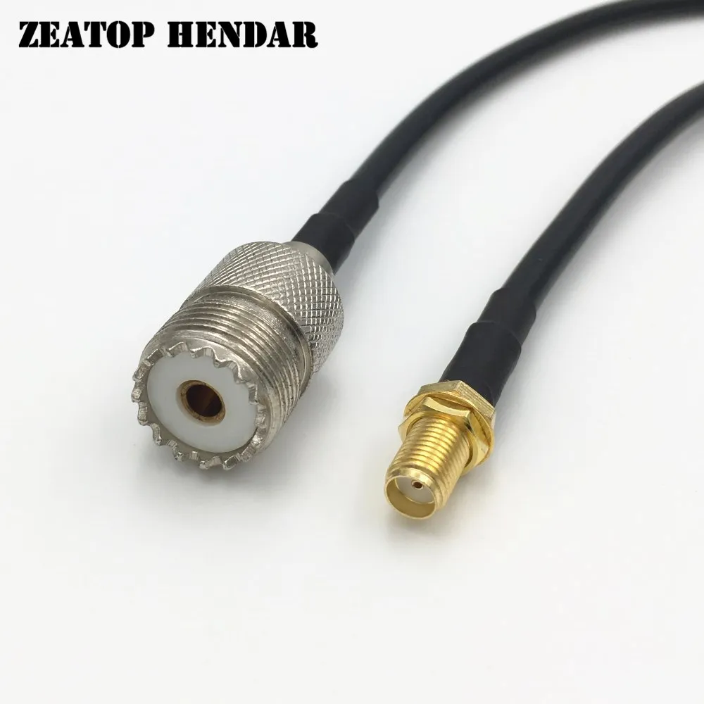 5 шт. UHF SO239 гнездо SMA RG58/LMR195 RF кабель коаксиальный отрезок провода разъем 20 см 30 50 1 м