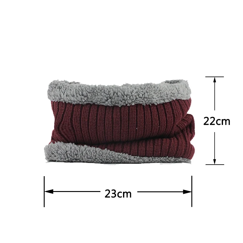 [FLB] Зимние облегающие шапки мужской шарф вязаная шапка маска шапочка Теплые