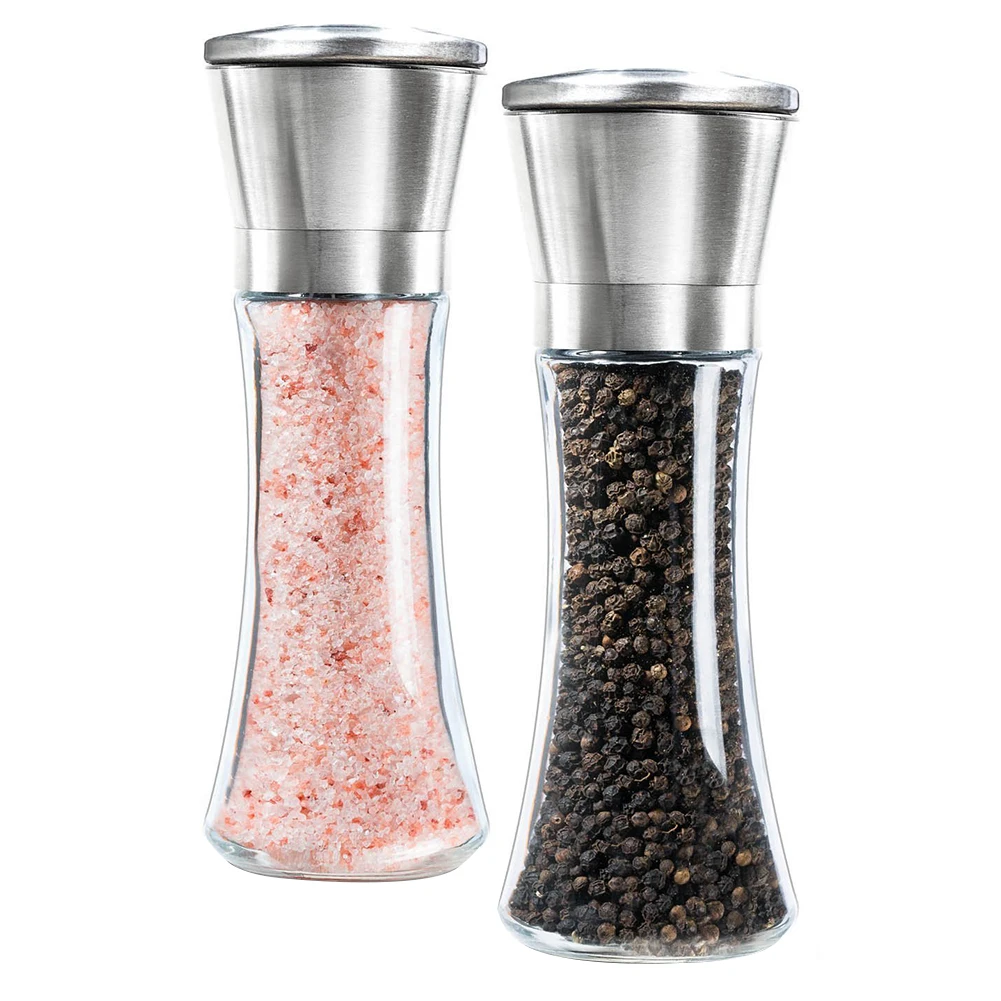 2 шт. дома кухня приправы соляная банка контейнер мельница для перца шлифовальные