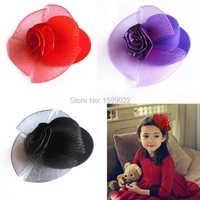 3pcslot fashion mini hat fascinators vintage latin dance costume hair accessories purple rose flower adornment women headwear