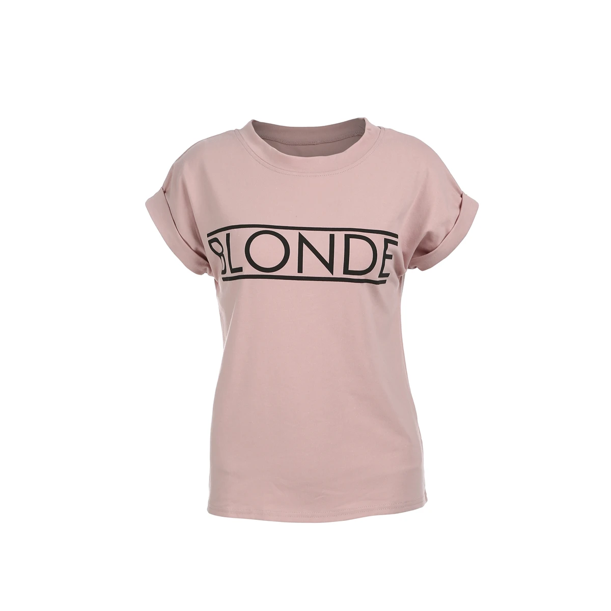 BLOND Pink Горячая Распродажа, женские летние футболки с буквенным принтом, свободные, короткий рукав, модные повседневные топы, футболки, тройник, брюнет и блонд - Цвет: BLOND Pink