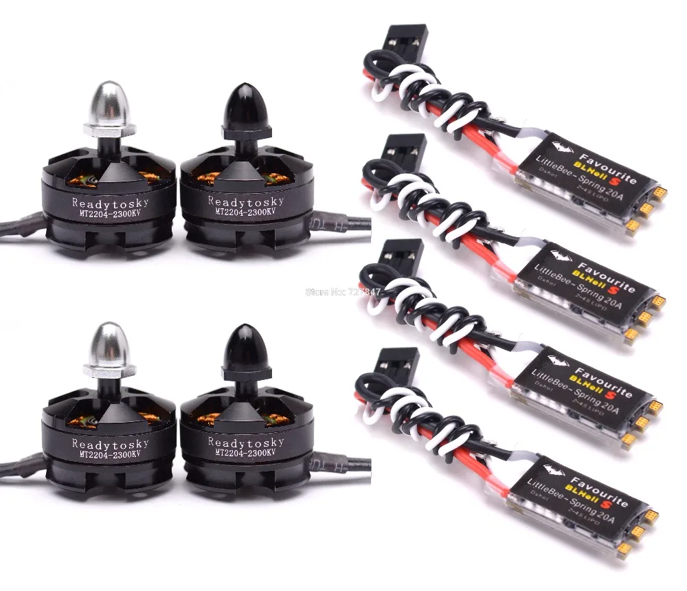 RS2205 2205 2204 2300KV CW/CCW бесщеточный двигатель FVT LittleBee SPRING 20A BLHeli_S для съемкой от первого лица Martian QAV210 хамелеон