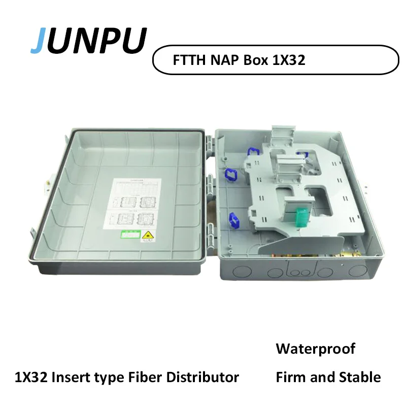 Junpu FTTH Волокно-оптические прекращение Nap коробка 32core Открытый сплиттер