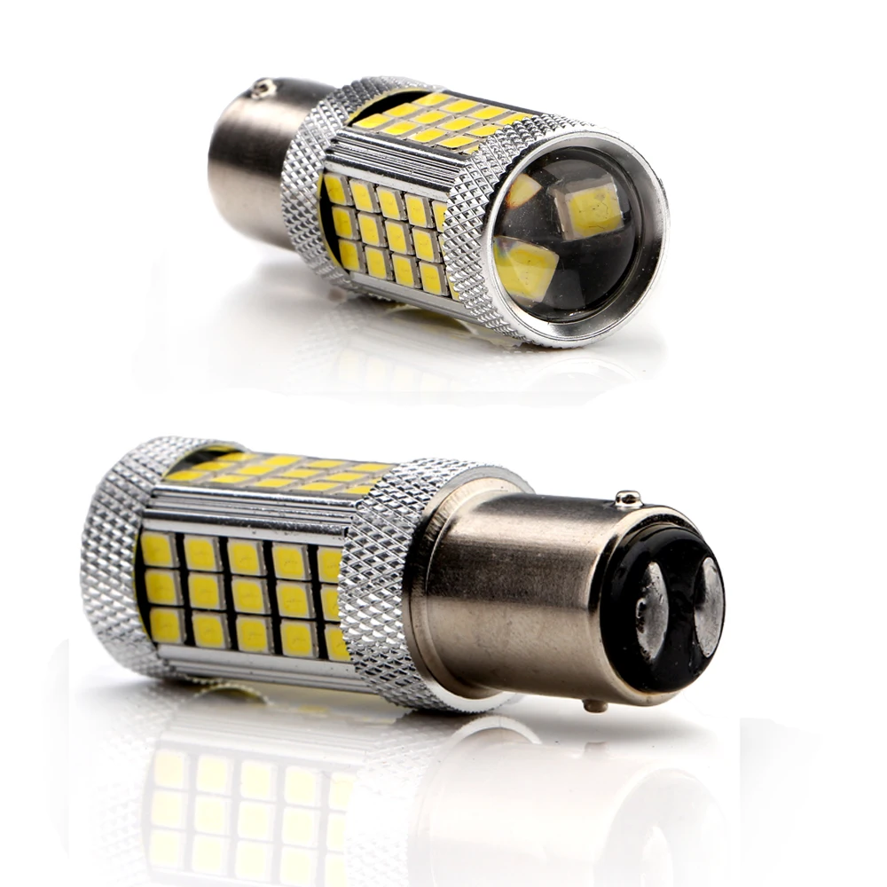 2-50 шт 12В 24В 2835 63 SMD S25 1156 BA15S 1157 BAY15D Светодиодная лампа для авто поворота сигналы торможения автомобиля свет поворотные огни белый красные, синие