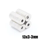 Неодимовые магниты NdFeB N35, 50 шт., 13x3-3 мм, супермощные большие кольца, диаметр 13 мм x 3 мм, отверстие 3 мм, редкоземельные