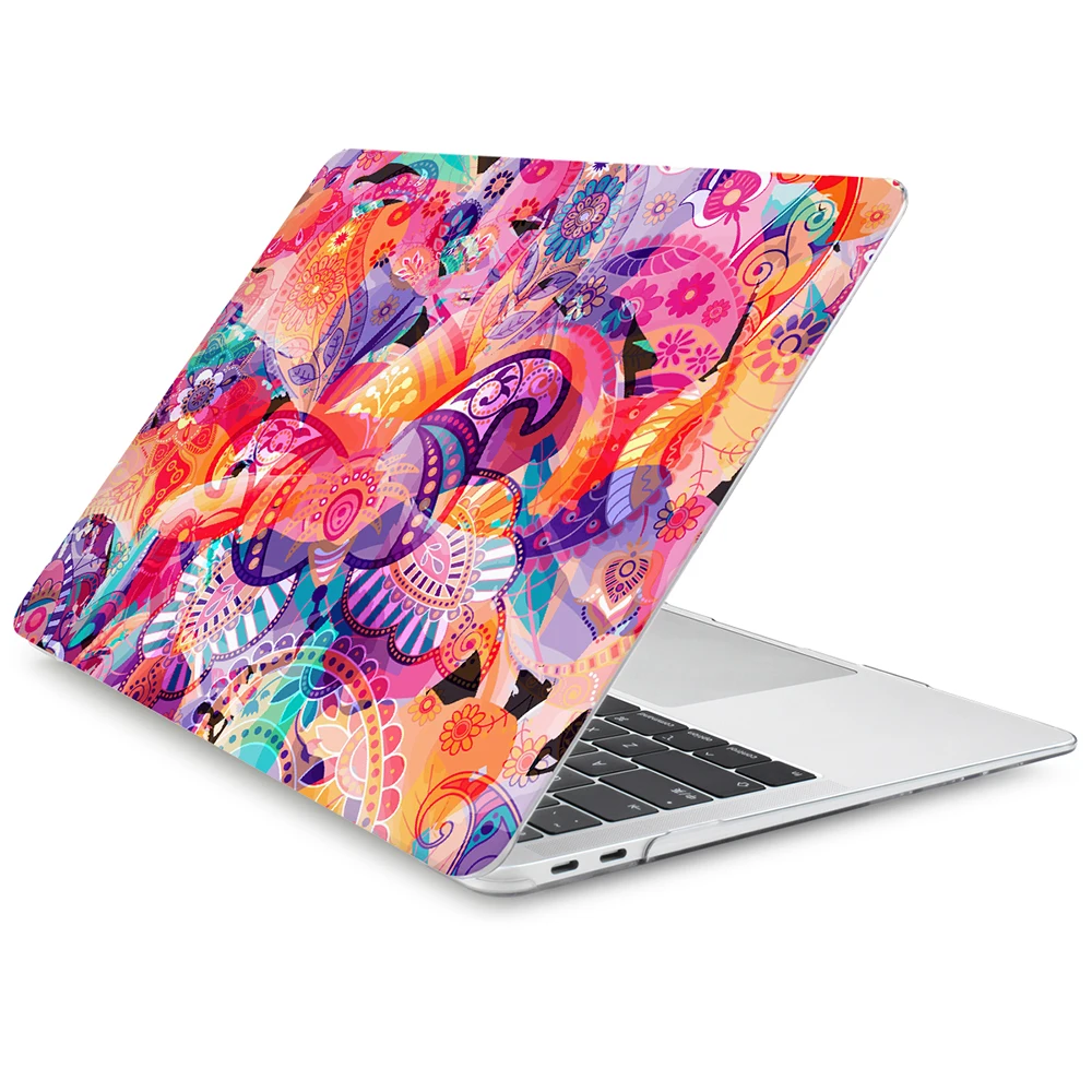 Прозрачный жесткий чехол для Apple MacBook Pro 13 дюймов и Air retina 11 12 с узором пейсли 15 2016 2017