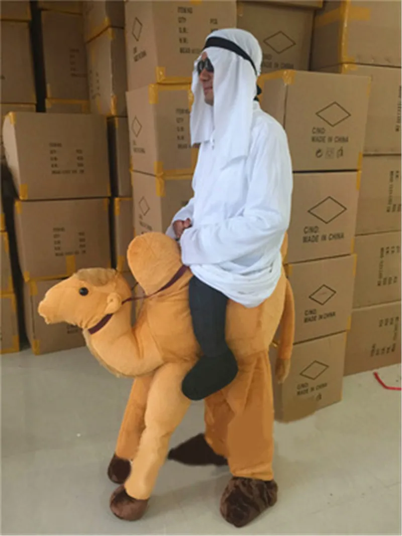 CAMEL Верблюд Копилка сзади Ride On Me маскоты мужские нарядное платье животных для взрослых детей Хэллоуин Пурим карнавальное вечерние события - Цвет: CAMEL