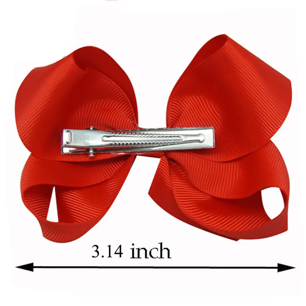 

20 Pcs Baby Girls Hair Bows Boutique Colorful Hair Grosgrain Ribbon Alligator Hair Clips Cute Headwear 2016
