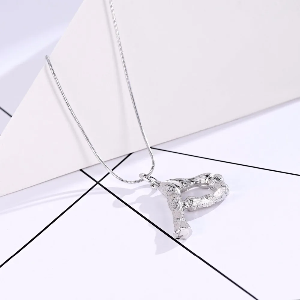 Bamboo Initial Letter P Necklace Snake Chain Gold Alphabet Jewelry Statement Personalized Women Gift Charm P9089 | Украшения и