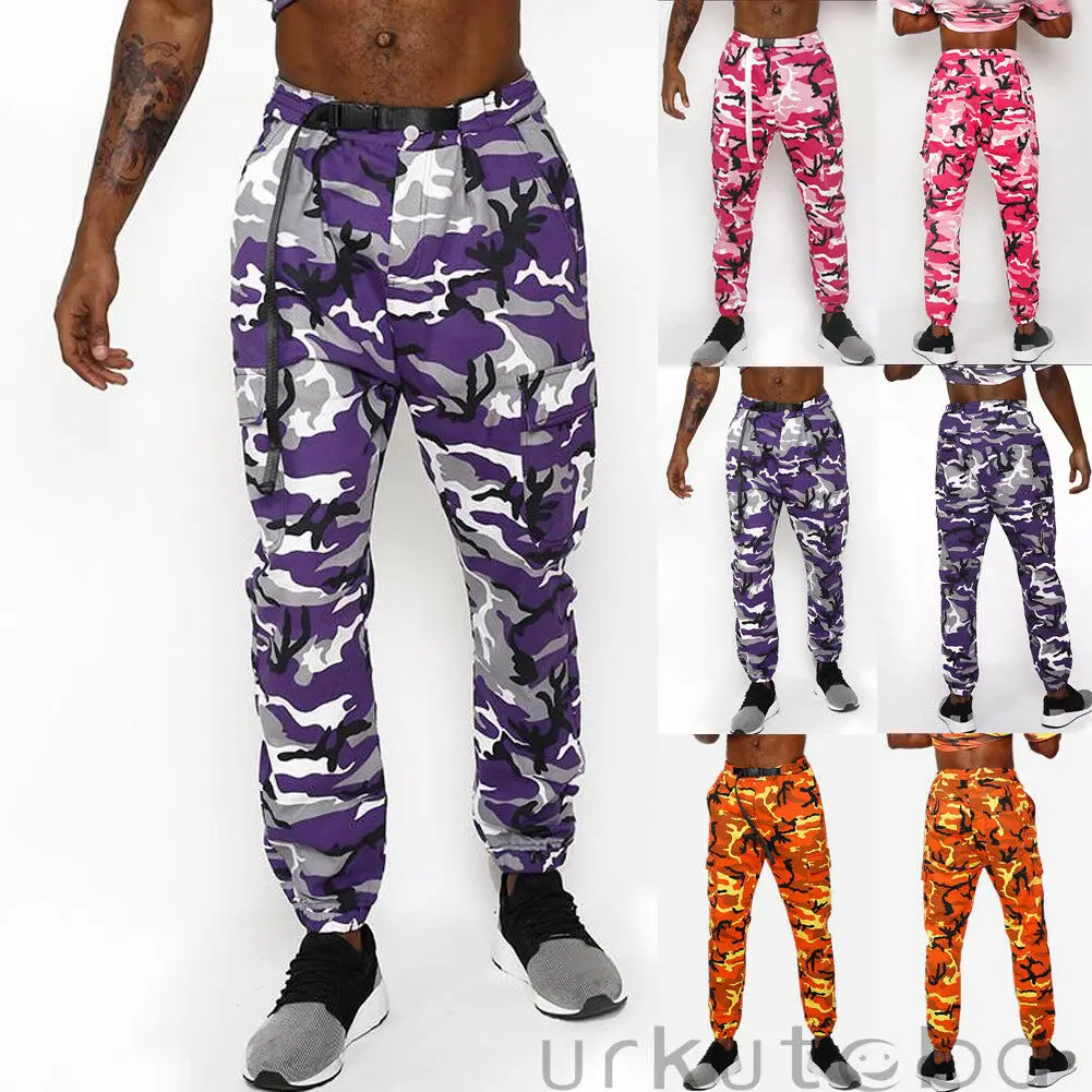 Осень 2019 мужские повседневные армейские брюки карго облегающие камуфляжные в