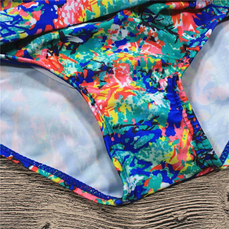 2018 New Bikinis Women Swimsuit High Waist Bathing Suit Ruffle Swimwear Push Up Bikini Set Vintage Beach Wear Biquini |