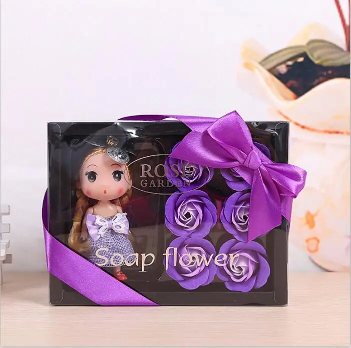 6 Роза Мыло цветок милые Путать Куклы на День святого Валентина фестиваль DIY