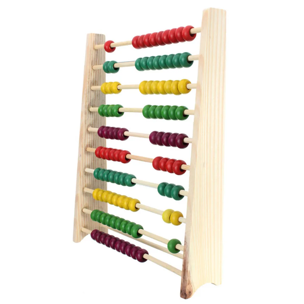 Монтессори математическая игрушка Интеллектуальный Abacus дети деревянная игрушка раннее образование игрушка красочная компьютерная рама игрушки подарки J11