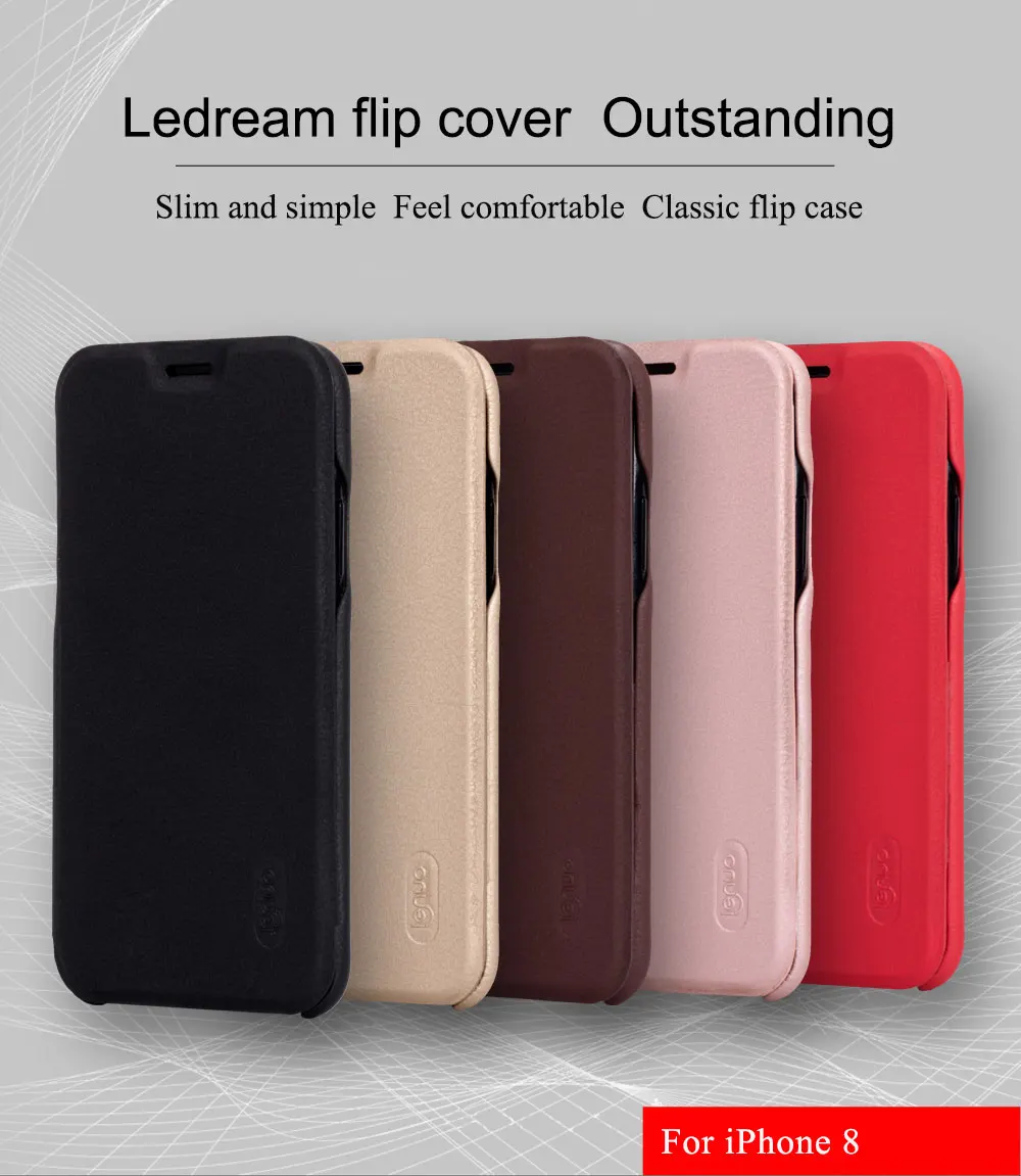 Для IPhone X чехол оригинальный lenuo ledream PU Флип Мягкий тонкий телефон для iPhone кожаный