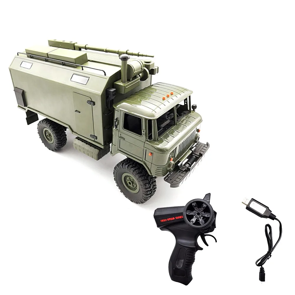 WPL военный RTR грузовик B24 ZH 1/16 2 4G 4WD RC Грузовик Рок Гусеничный командный