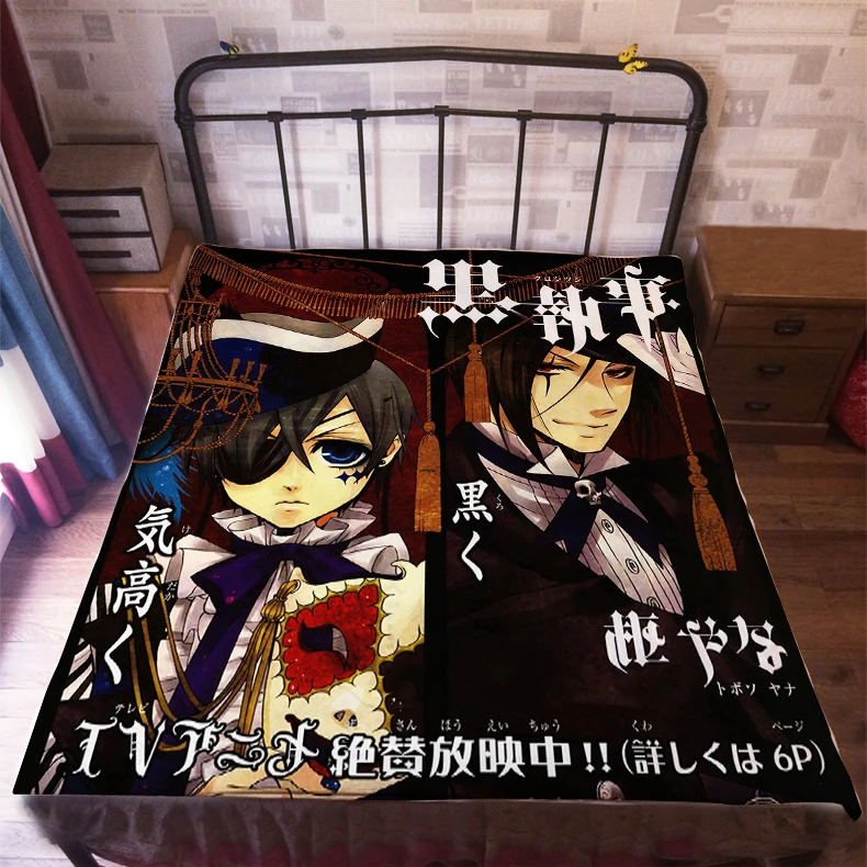 

Anime Manga Kuroshitsuji Black Butler Ciel Bed Sheet 150*200cm Bedsheet 001