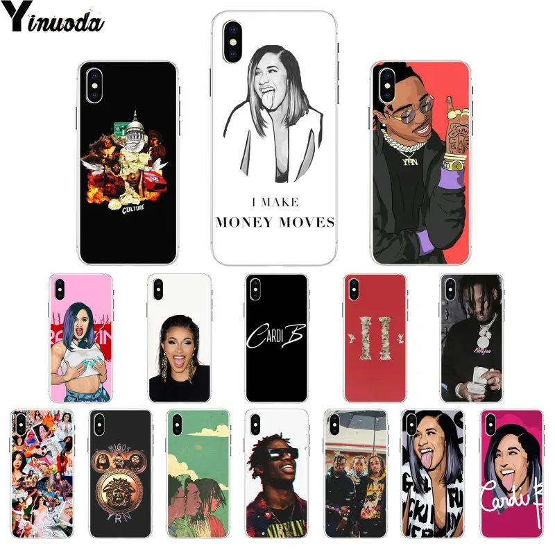 Умный чехол Yinuoda Cardi B Migos мягкий для Apple iPhone 8 7 6 6S Plus X XS MAX 5 5S SE XR|Чехлы-накладки| |