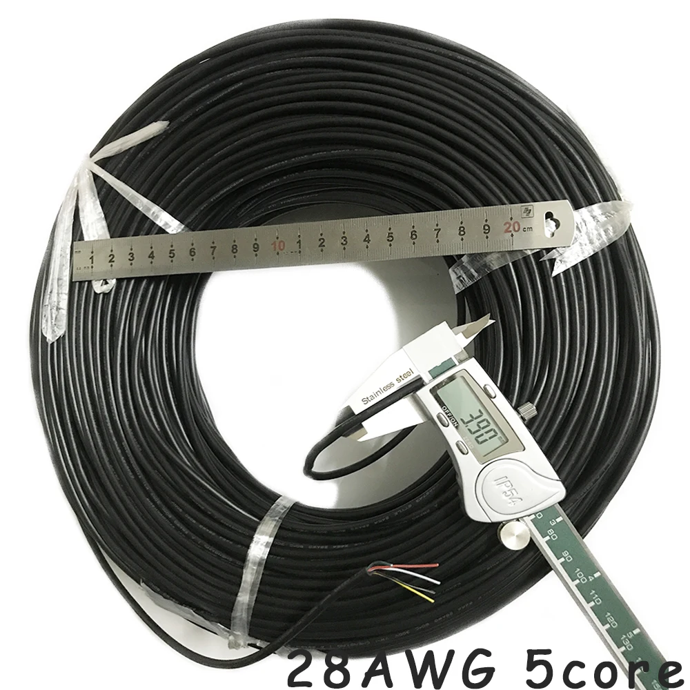 Кабель 28AWG 2, 3, 4, 5, 6, 7, 8, 9, 10 ядер для USB мыши, клавиатуры, передачи данных, 10 метров, ПВХ кабель, мягкая оболочка, кабель управления линией, сигнальный провод