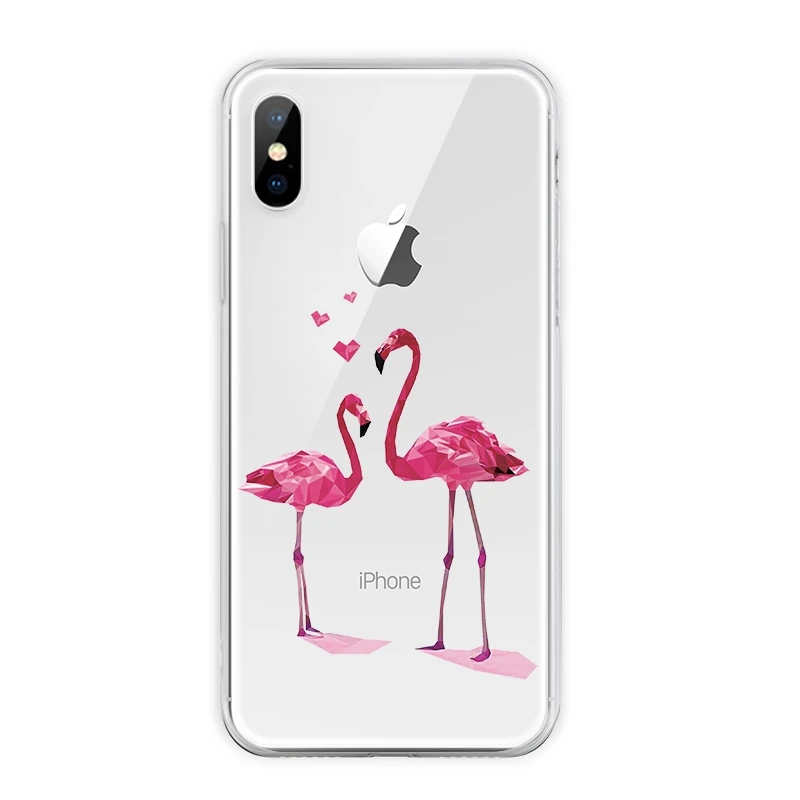 22 Чехол с изображением фламинго и кактуса для iPhone 7, 8, 6, 6S Plus, X, XR, XS, Max, 5 S, SE, цветочный лист, мягкий прозрачный силиконовый чехол из ТПУ, чехол - Цвет: 22