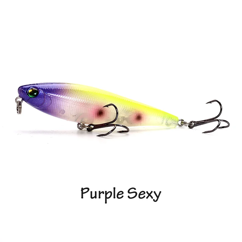 Banshee 75 мм 7 г Fliud PEN75F японский дизайн Topwater ходячая собака Stickbait плавающая приманка для рыбалки карандаш жесткая искусственная приманка - Цвет: Purple Sexy