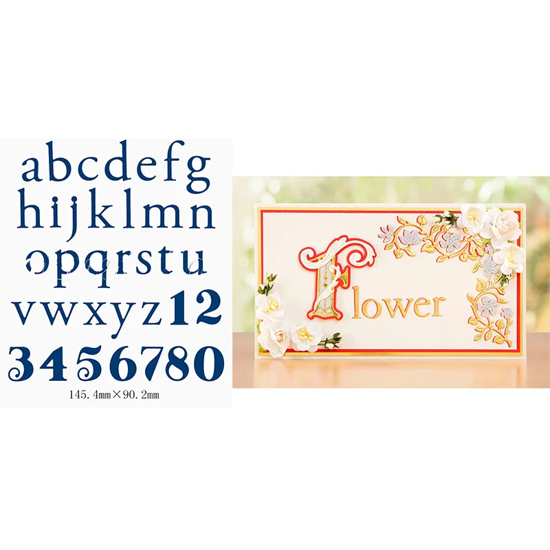 Picture Алфавит числа металлические трафареты для пресс-формы для DIY бумажные карточки для скрапбукинга ремесленничество Декоративные штамповка - Цвет: Picture