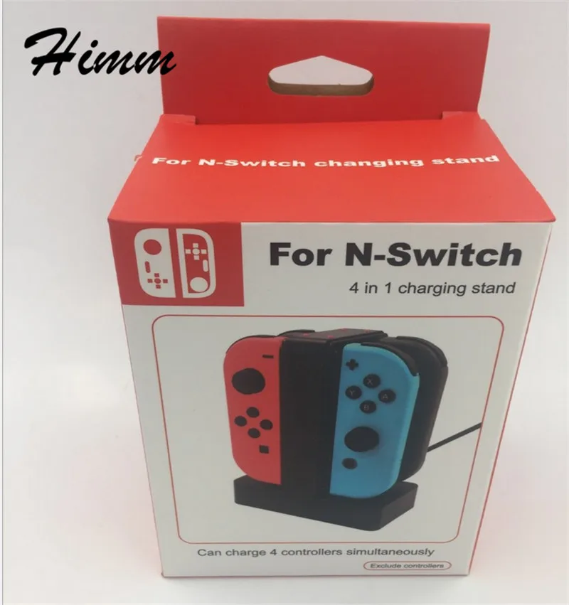 Новый 4 в 1 Радость-Con Зарядки Док со СВЕТОДИОДНОЙ Indicater для Nintendo Выключатель NS