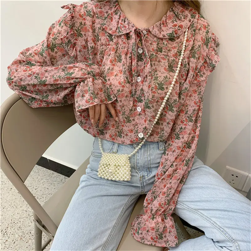 Женская рубашка с длинным рукавом Alien Kitty Повседневная элегантная свободная