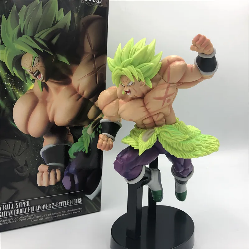 Dragon Ball Z Super Broly Movie Ver. Зеленые волосы против Гоку броли Супер Saiyan боевой формы ПВХ Фигурки Модель DBZ 24 см