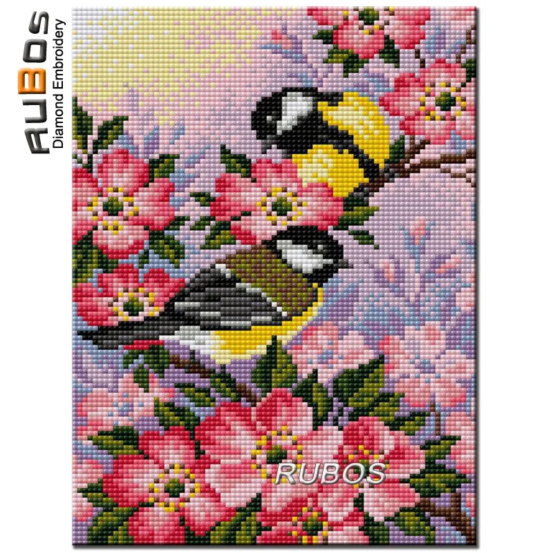 Набор стикеров для рукоделия 5D Алмазная мозаика Titmouse Birds вышивка Стразы алмазная