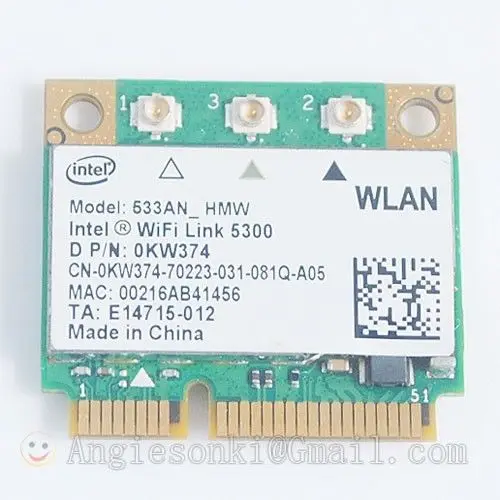WiFi Link 5300 Mini PCIe 450M 802.11a/b/g/n беспроводная карта 0KW374 533ANHMW MIMO для Dell Intel Ultimate-N 1310 1710 E5400 |