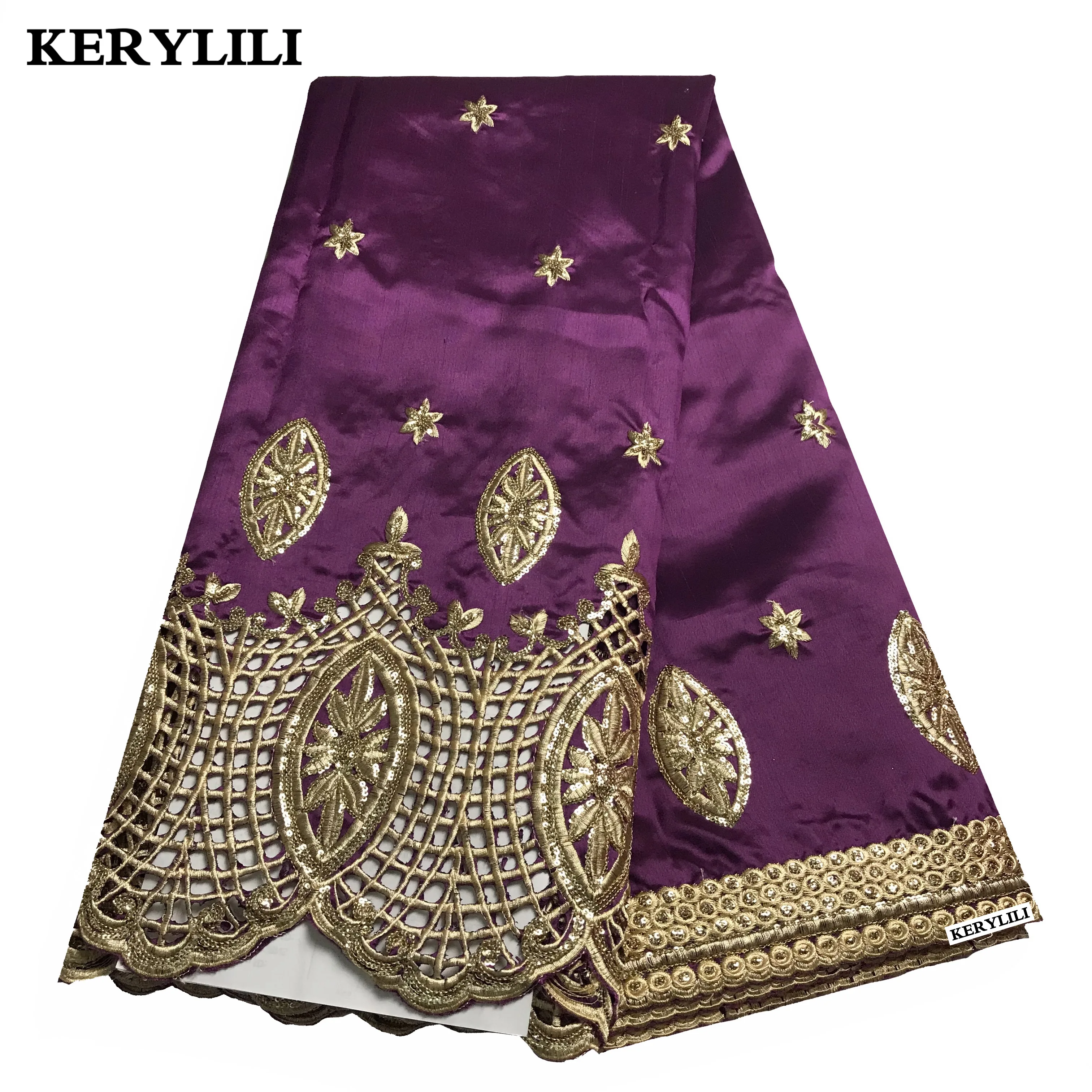 Фиолетовые нигерийские Свадебные африканские платья для женщин кружевная ткань