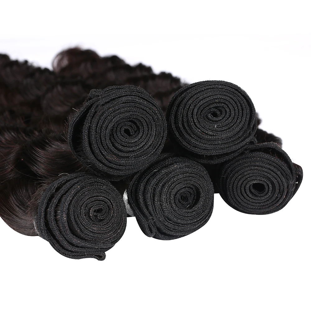 Новые перуанские волосы remy свободные глубокая волна 3 пряди 100% человеческие для