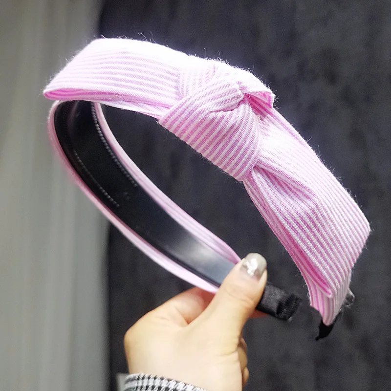 Headband Women Girls Pink Black Hairband Imitation Stripe Hair Accessories Princess Hoop | Украшения и аксессуары