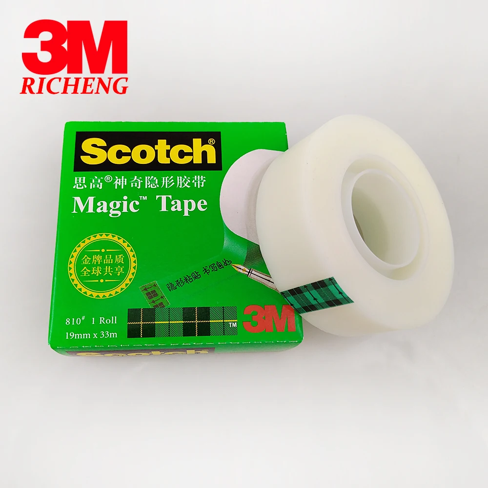 

free shipping 3M brand tape 810 can be written tape correction/ magic tape/stationery/ invisible tape19mm*33m/ 35pcs/lot