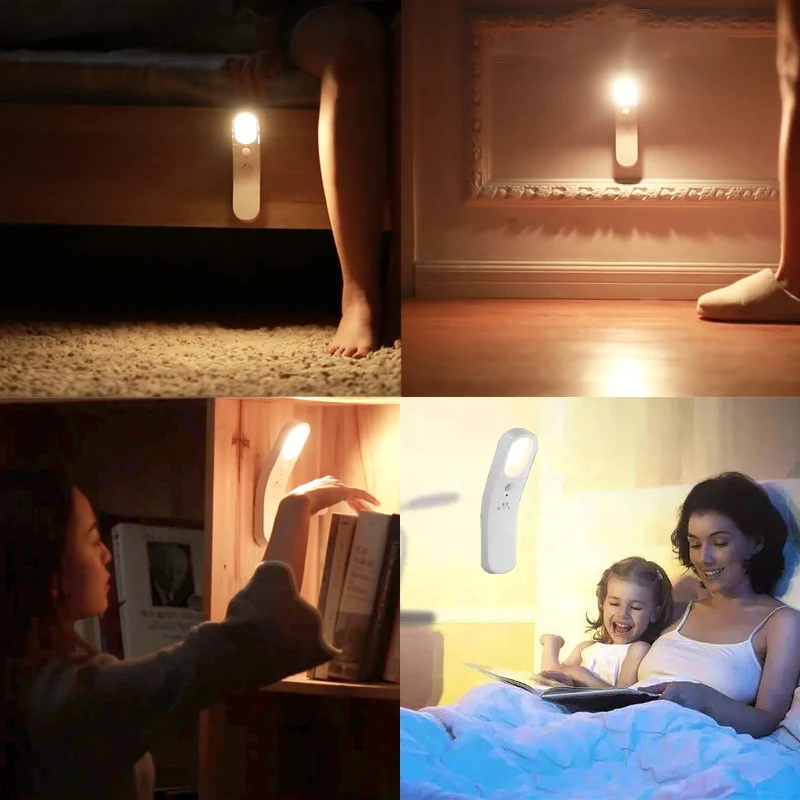 Самоклеящийся PIR датчик движения светодиодный светильник Ночной настенный