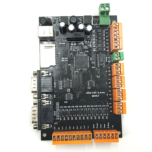 Для MDK2 ЧПУ USB 4 оси шагового двигателя контроллер коммутационная плата с MPG интерфейс