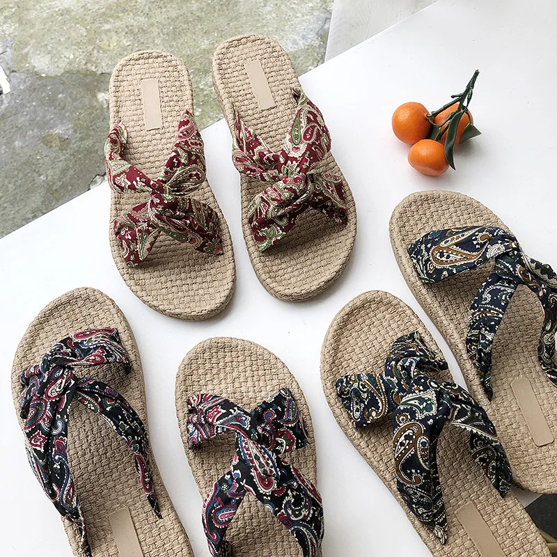 COOTELILI Fashion Bohemian Beach Shoes Women Summer Slippers Flip Flops Flat For Ladies Slides | Обувь