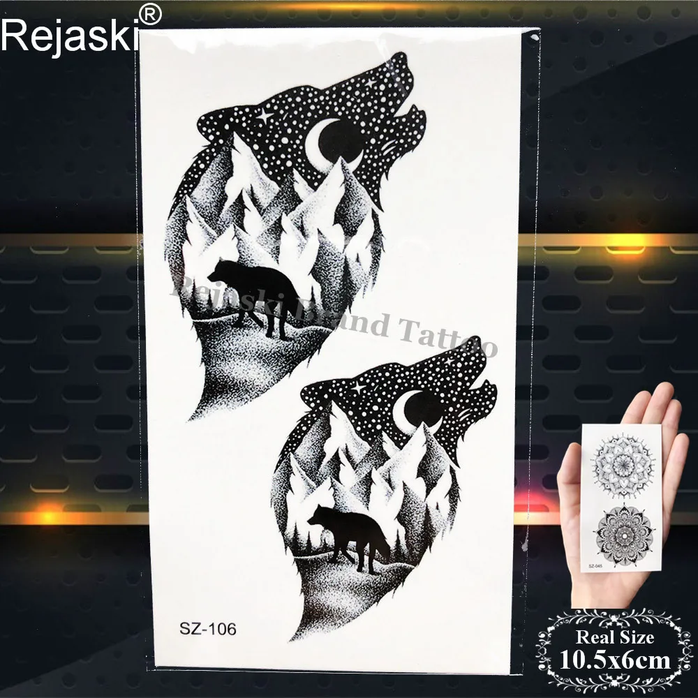 Временная тату Rejaski Henna водостойкие татуировки для женщин и девушек модные