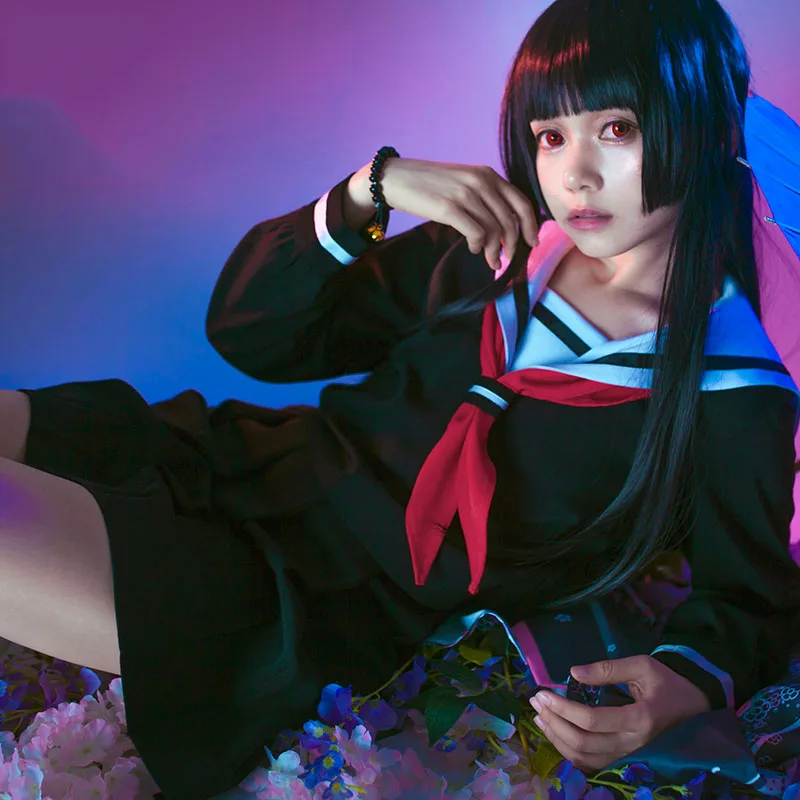 Костюм для косплея аниме Hell Girl рубашка и юбка школьницы костюм матроска школьная