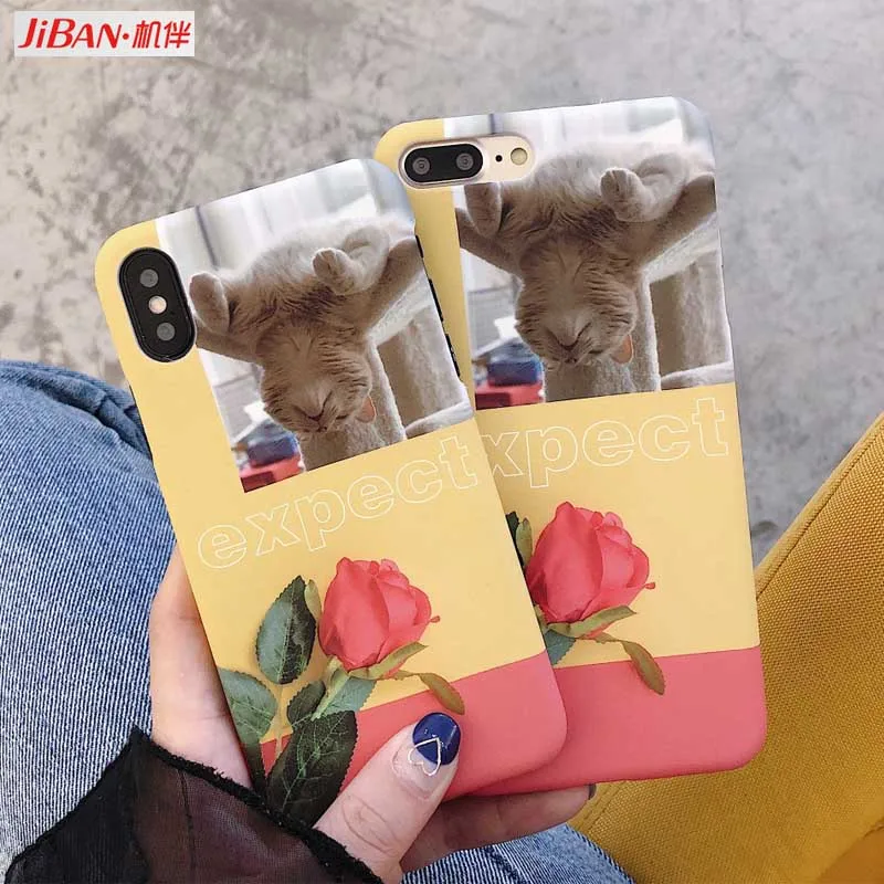Jiban милые животные Альпака с розы Мультфильм телефона чехол для iPhone X Матовая