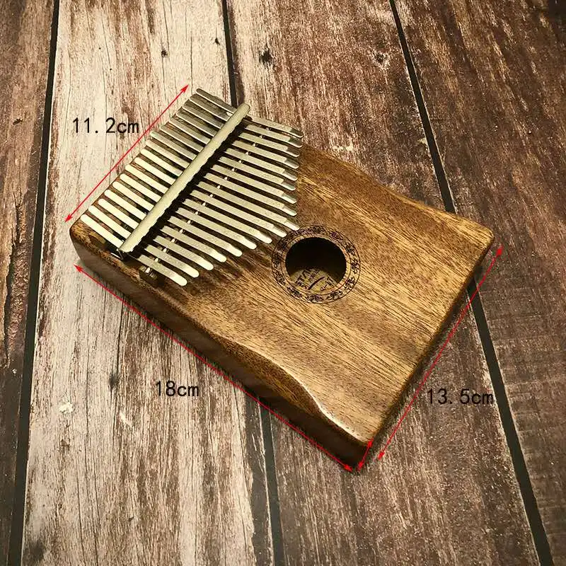 Акустическая клавиатура Kalimba для пальцев 17 клавиш пианино Mbira из массива красного